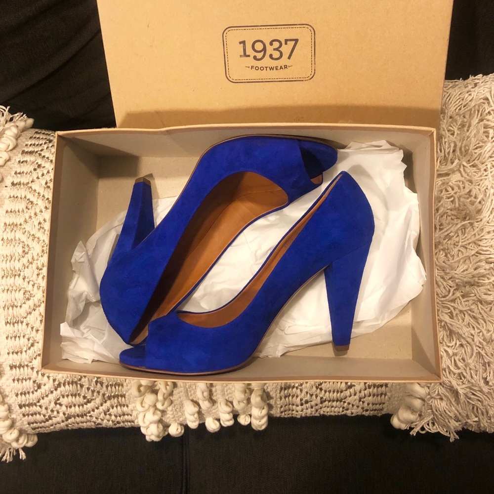 MADEWELL Royal Blue Suede Heels
